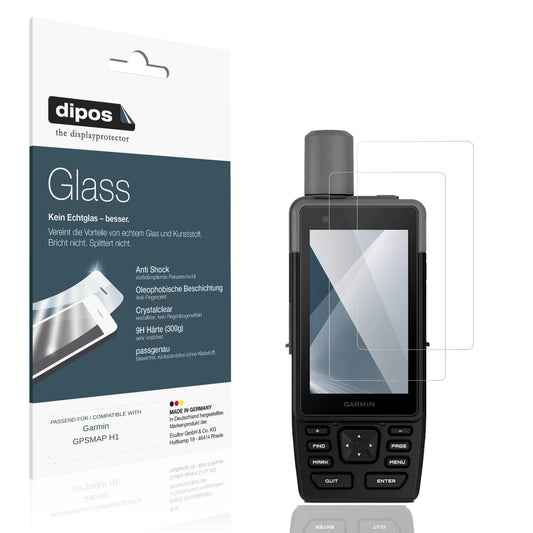 Klare Displayschutzfolie von dipos passend für Garmin GPSMAP H1, 9H kratzfest und blasenfrei montiert