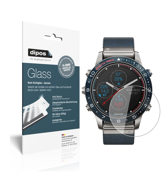Klare Displayschutzfolie von dipos passend für Garmin MARQ Captain, 9H kratzfest und blasenfrei montiert