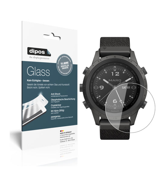 Klare Displayschutzfolie von dipos passend für Garmin MARQ Commander, 9H kratzfest und blasenfrei montiert