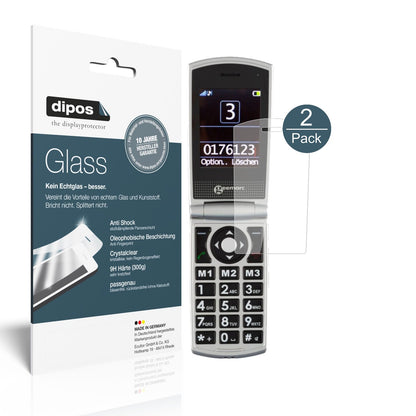 Klare Displayschutzfolie von dipos passend für Geemarc CL 8450, 9H kratzfest und blasenfrei montiert
