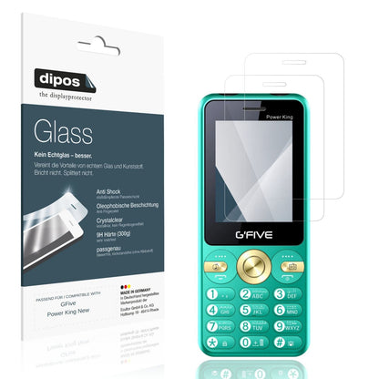 Klare Displayschutzfolie von dipos passend für GFive Power King New, 9H kratzfest und blasenfrei montiert
