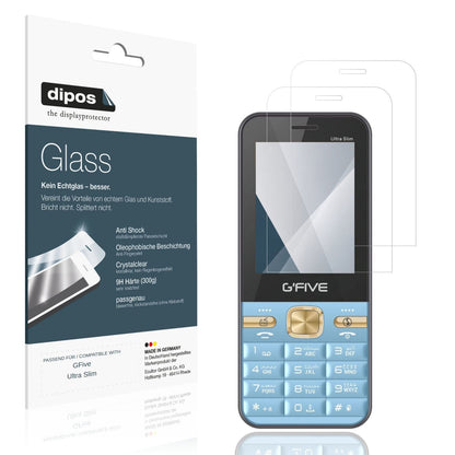 Klare Displayschutzfolie von dipos passend für GFive Ultra Slim, 9H kratzfest und blasenfrei montiert