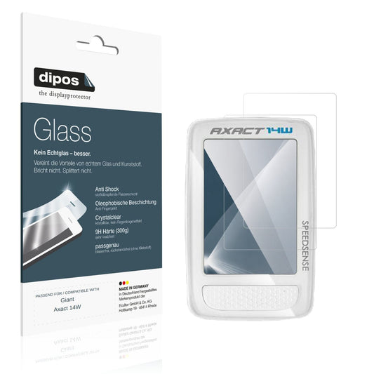 Klare Displayschutzfolie von dipos passend für Giant Axact 14W, 9H kratzfest und blasenfrei montiert