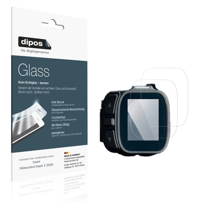 Klare Displayschutzfolie von dipos passend für Giant Ridecontrol Dash 2 2026, 9H kratzfest und blasenfrei montiert
