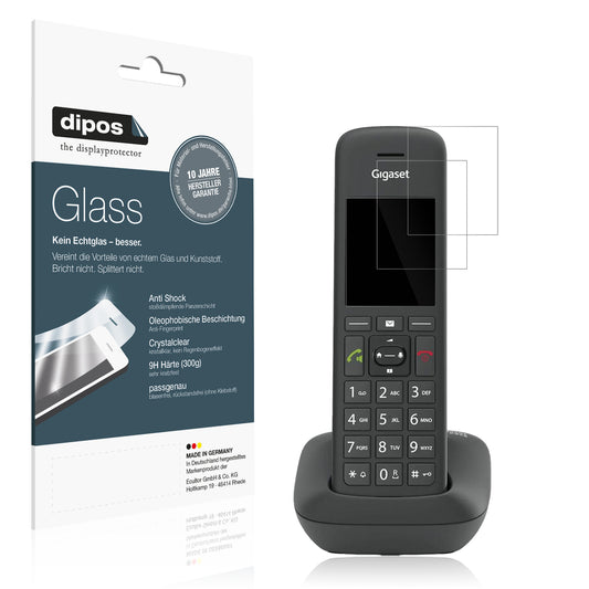 Klare Displayschutzfolie von dipos passend für Gigaset C575HX, 9H kratzfest und blasenfrei montiert