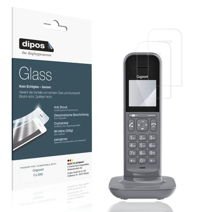 Klare Displayschutzfolie von dipos passend für Gigaset CL390, 9H kratzfest und blasenfrei montiert