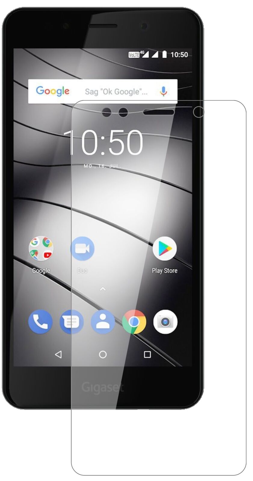Klare Displayschutzfolie von dipos passend für Gigaset GS180, 9H kratzfest und blasenfrei montiert