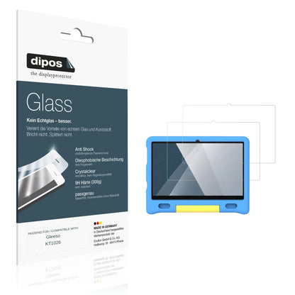 Klare Displayschutzfolie von dipos passend für Gleeso KT1026, 9H kratzfest und blasenfrei montiert