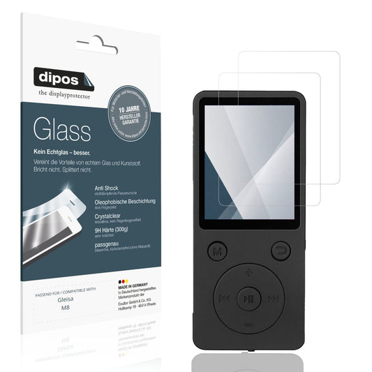 Klare Displayschutzfolie von dipos passend für Gleisa M8, 9H kratzfest und blasenfrei montiert