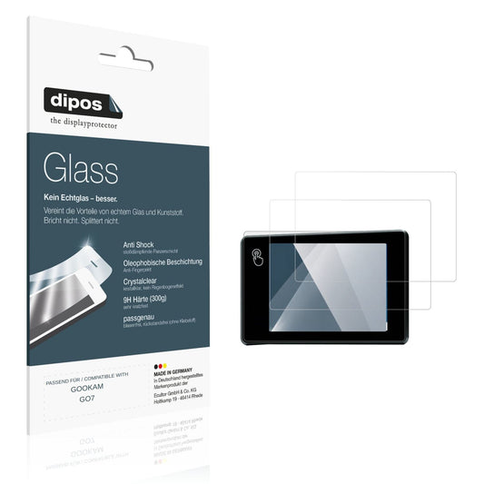 Klare Displayschutzfolie von dipos passend für GOOKAM GO7, 9H kratzfest und blasenfrei montiert