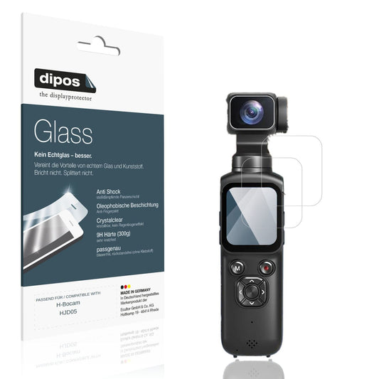 Klare Displayschutzfolie von dipos passend für H-Bocam HJD05, 9H kratzfest und blasenfrei montiert