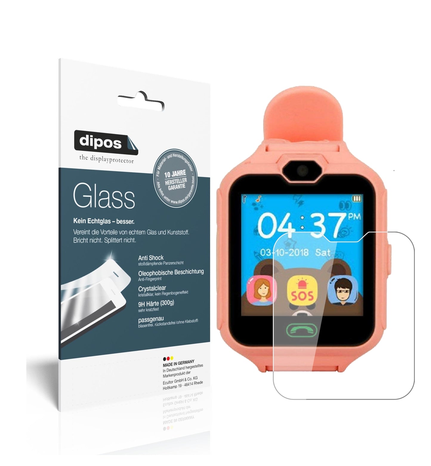 Klare Displayschutzfolie von dipos passend für Hangang Smart MT-6261, 9H kratzfest und blasenfrei montiert