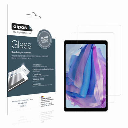 Klare Displayschutzfolie von dipos passend für Headwolf Fpad 5, 9H kratzfest und blasenfrei montiert