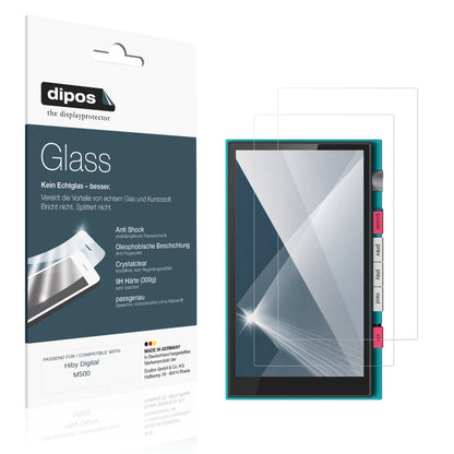 Klare Displayschutzfolie von dipos passend für Hiby Digital M500, 9H kratzfest und blasenfrei montiert