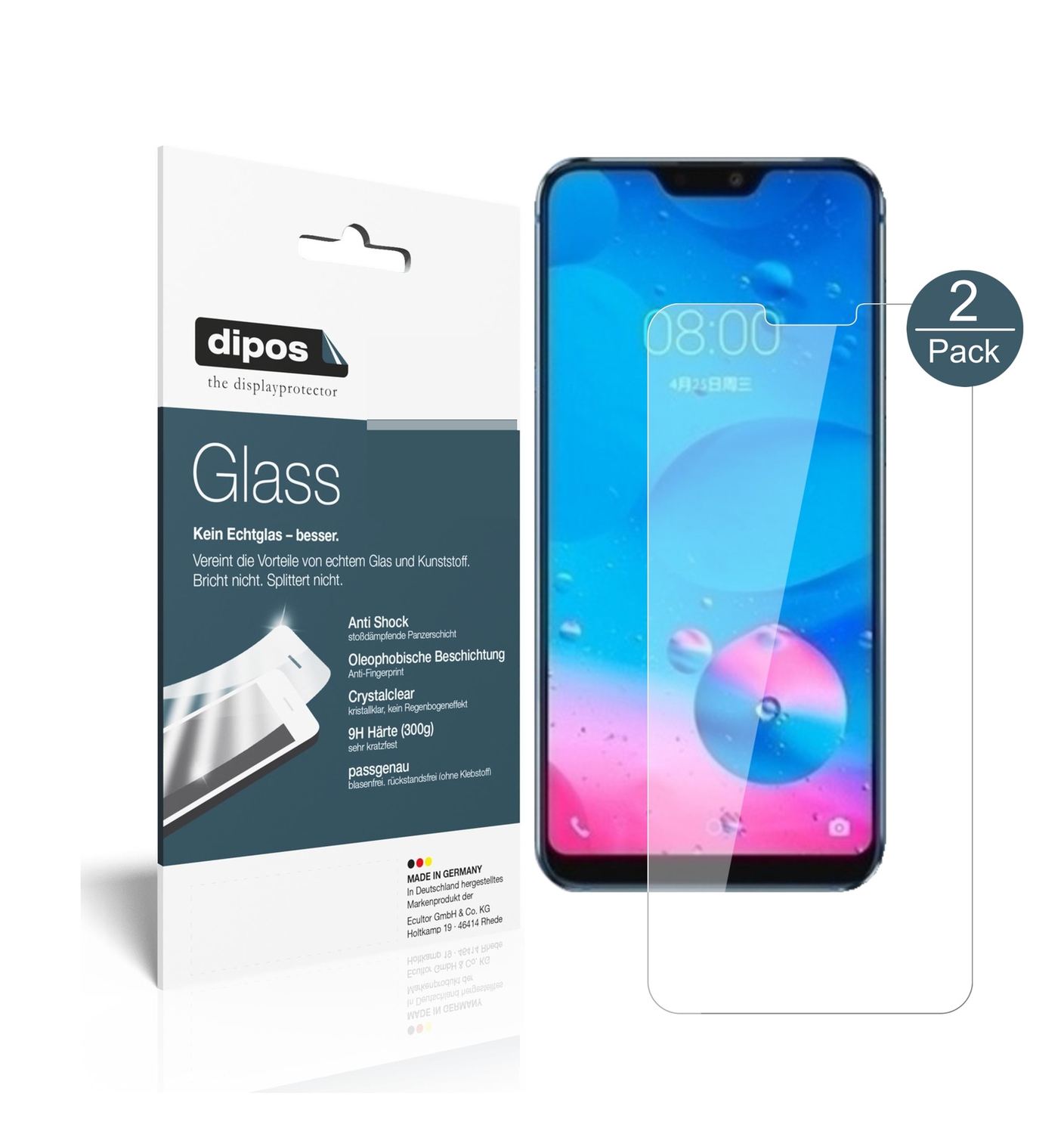 Klare Displayschutzfolie von dipos passend für Hisense H20, 9H kratzfest und blasenfrei montiert