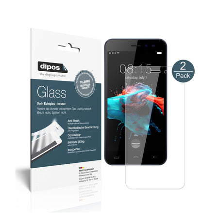 Klare Displayschutzfolie von dipos passend für HOMTOM HT16 2016, 9H kratzfest und blasenfrei montiert