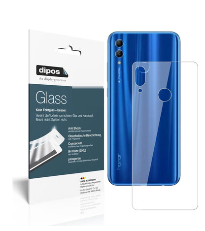 Klare Displayschutzfolie von dipos passend für Honor 10 Lite Rückseite, 9H kratzfest und blasenfrei montiert