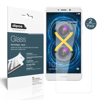 Klare Displayschutzfolie von dipos passend für Honor 6X, 9H kratzfest und blasenfrei montiert