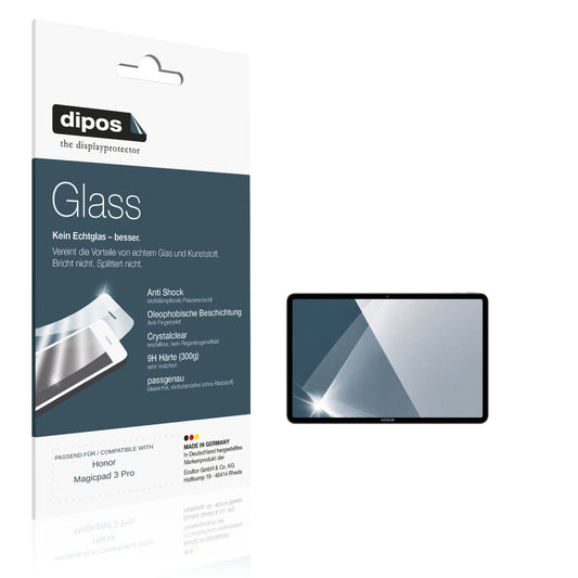 Klare Displayschutzfolie von dipos passend für Honor Magicpad 3 Pro, 9H kratzfest und blasenfrei montiert
