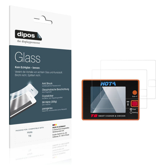 Klare Displayschutzfolie von dipos passend für Hota T8, 9H kratzfest und blasenfrei montiert