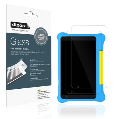 Klare Displayschutzfolie von dipos passend für HotLight Kinder Tablet 7 Zoll, 9H kratzfest und blasenfrei montiert