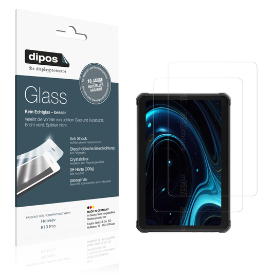 Klare Displayschutzfolie von dipos passend für Hotwav R10 Pro, 9H kratzfest und blasenfrei montiert