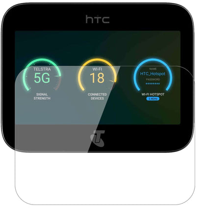 Klare Displayschutzfolie von dipos passend für HTC 5G Hub, 9H kratzfest und blasenfrei montiert