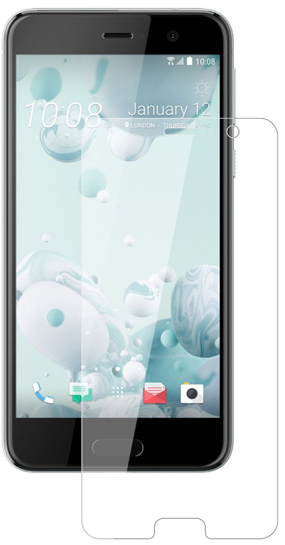 Klare Displayschutzfolie von dipos passend für HTC U Play, 9H kratzfest und blasenfrei montiert