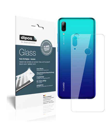 Klare Displayschutzfolie von dipos passend für Huawei Enjoy 9S Rückseite, 9H kratzfest und blasenfrei montiert