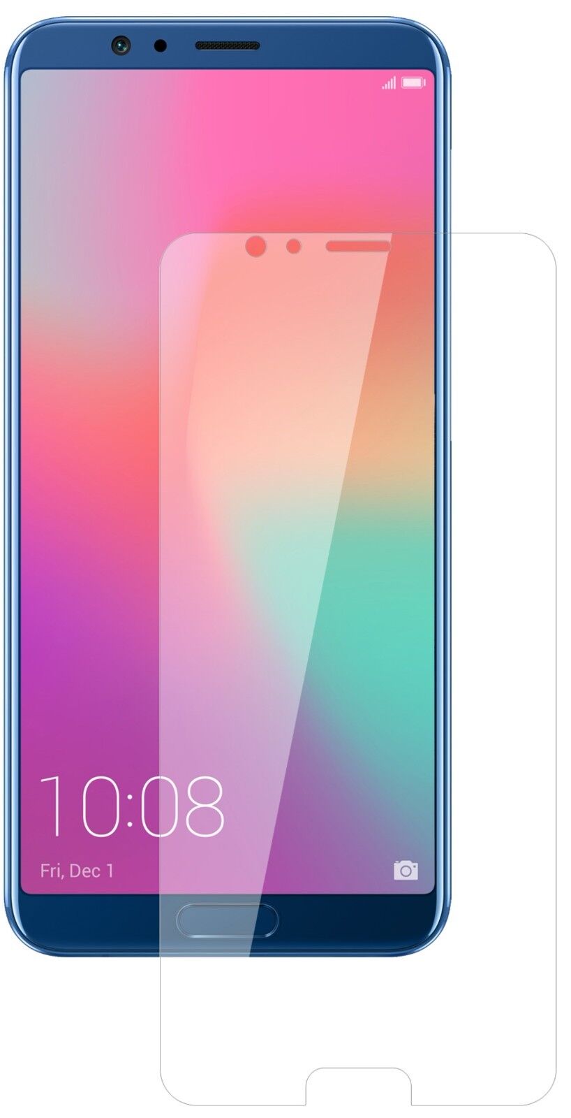 Klare Displayschutzfolie von dipos passend für Huawei Honor View 10, 9H kratzfest und blasenfrei montiert