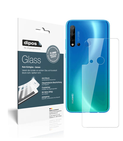 Klare Displayschutzfolie von dipos passend für Huawei P20 lite (2019) Rückseite, 9H kratzfest und blasenfrei montiert