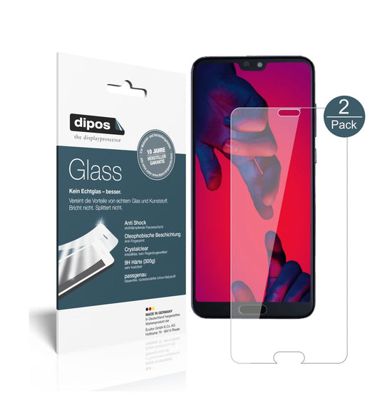 Klare Displayschutzfolie von dipos passend für Huawei P20 Pro, 9H kratzfest und blasenfrei montiert