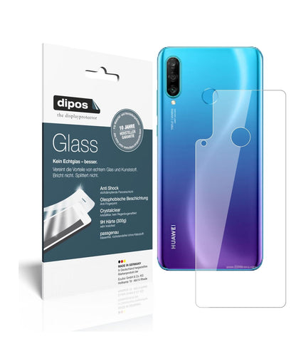 Klare Displayschutzfolie von dipos passend für Huawei Nova 4e Rückseite, 9H kratzfest und blasenfrei montiert