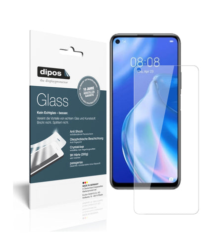 Klare Displayschutzfolie von dipos passend für Huawei P40 lite 5G, 9H kratzfest und blasenfrei montiert