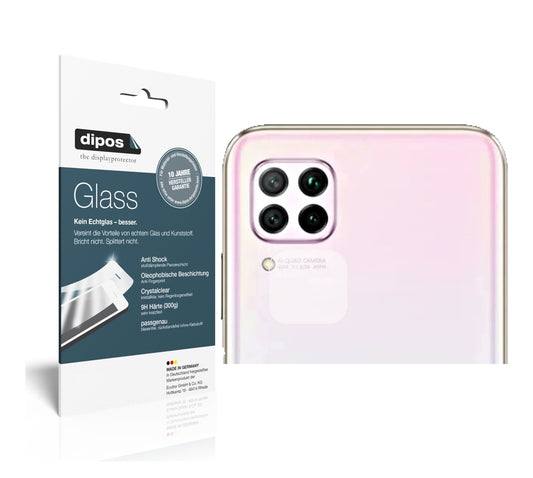 Klare Displayschutzfolie von dipos passend für Huawei P40 Lite Kameralinse, 9H kratzfest und blasenfrei montiert