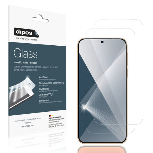 Klare Displayschutzfolie von dipos passend für Huawei Pura 90s Pro, 9H kratzfest und blasenfrei montiert