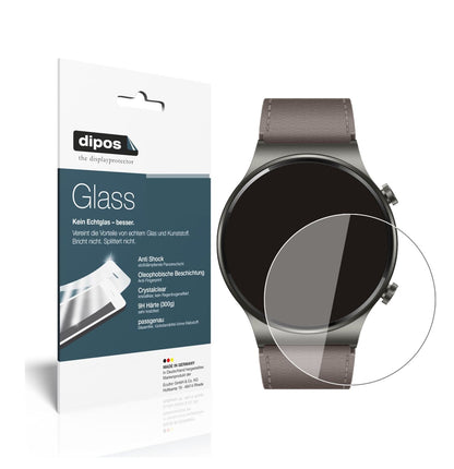 Klare Displayschutzfolie von dipos passend für Huawei Watch GT 2 Pro, 9H kratzfest und blasenfrei montiert