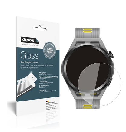 Klare Displayschutzfolie von dipos passend für Huawei Watch GT Runner, 9H kratzfest und blasenfrei montiert