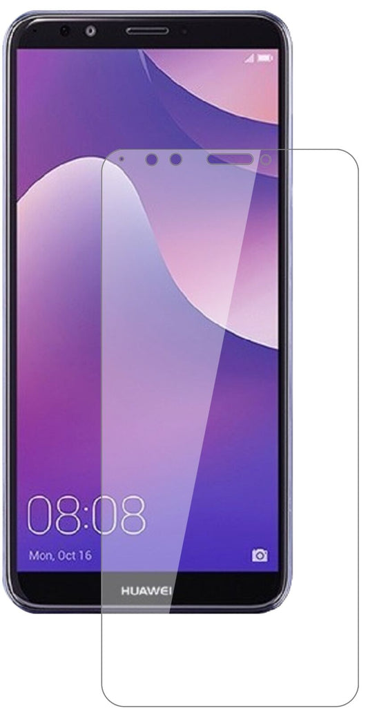 Klare Displayschutzfolie von dipos passend für Huawei Y7 (2018), 9H kratzfest und blasenfrei montiert