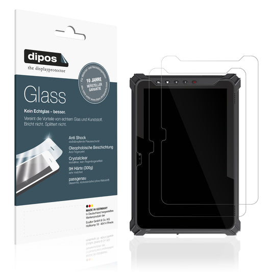 Klare Displayschutzfolie von dipos passend für iEdge T10W 10.1 Zoll, 9H kratzfest und blasenfrei montiert