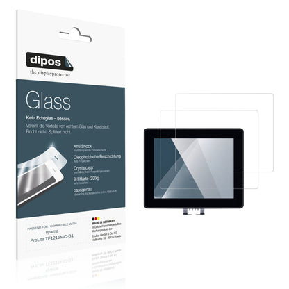 Klare Displayschutzfolie von dipos passend für Iiyama ProLite TF1215MC-B1, 9H kratzfest und blasenfrei montiert