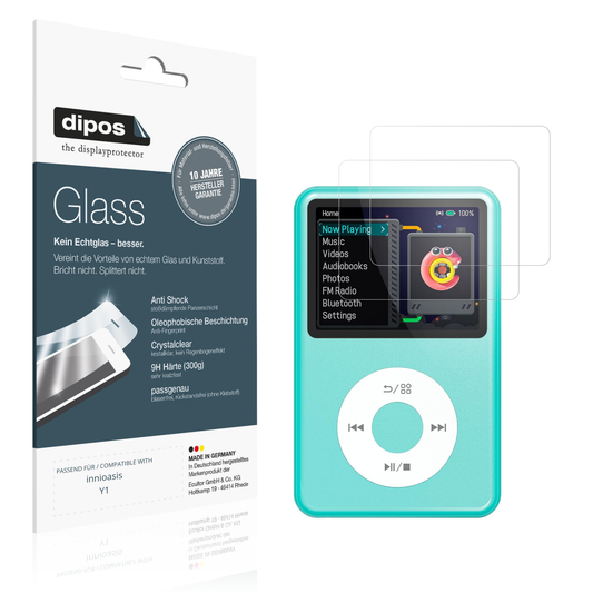 Klare Displayschutzfolie von dipos passend für innioasis Y1, 9H kratzfest und blasenfrei montiert
