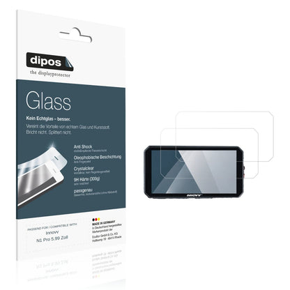 Klare Displayschutzfolie von dipos passend für Innovv N1 Pro 5.99 Zoll, 9H kratzfest und blasenfrei montiert