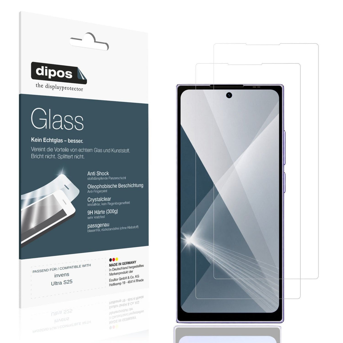 Displayschutz hergestellt in Deutschland, höchste Qualität made in Germany