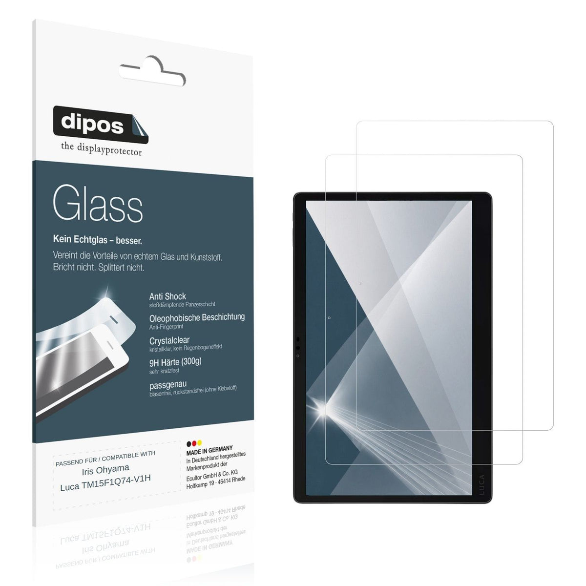Displayschutz hergestellt in Deutschland, höchste Qualität made in Germany