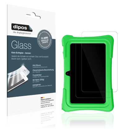 Klare Displayschutzfolie von dipos passend für Jikocxn 7 Zoll Tablet, 9H kratzfest und blasenfrei montiert