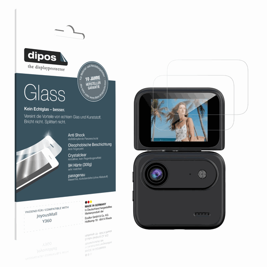 Klare Displayschutzfolie von dipos passend für JoyousMall Y360, 9H kratzfest und blasenfrei montiert