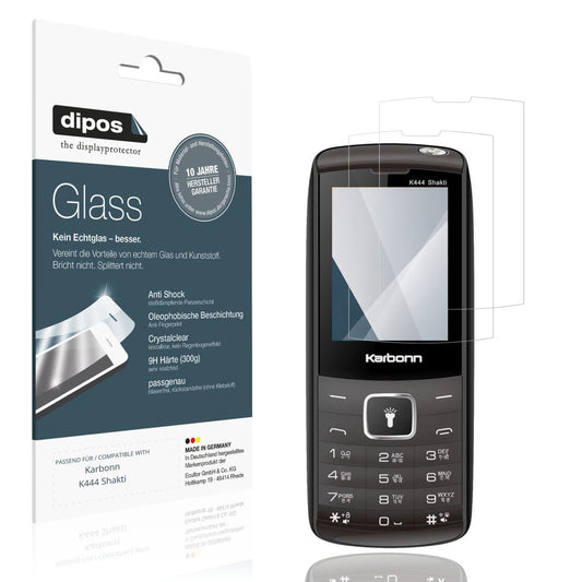 Klare Displayschutzfolie von dipos passend für Karbonn K444 Shakti, 9H kratzfest und blasenfrei montiert