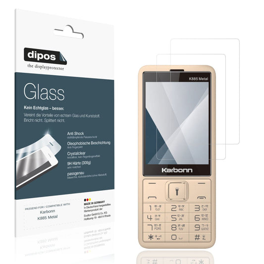 Klare Displayschutzfolie von dipos passend für Karbonn K885 Metal, 9H kratzfest und blasenfrei montiert