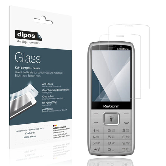 Klare Displayschutzfolie von dipos passend für Karbonn K888 Metal, 9H kratzfest und blasenfrei montiert